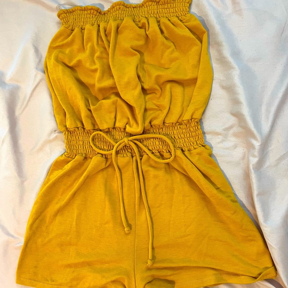 yellow mustard summer romper